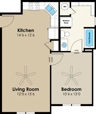 1BR/1BA