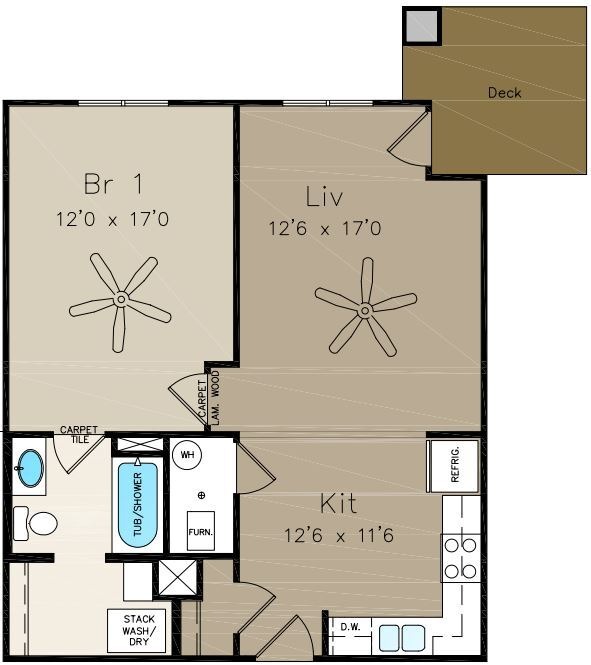 1 bed