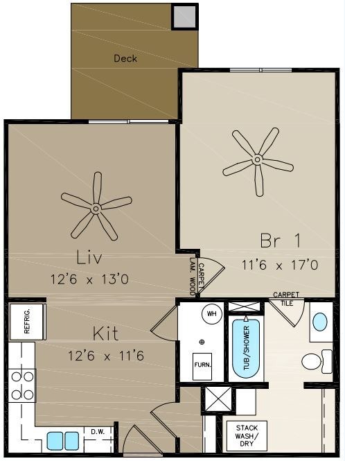 1 bed
