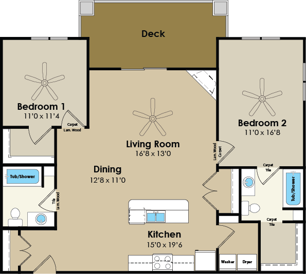 2 bed