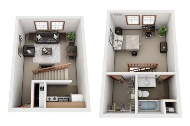 1 Bedroom Floor Plan | South Meadow | Ames, Iowa