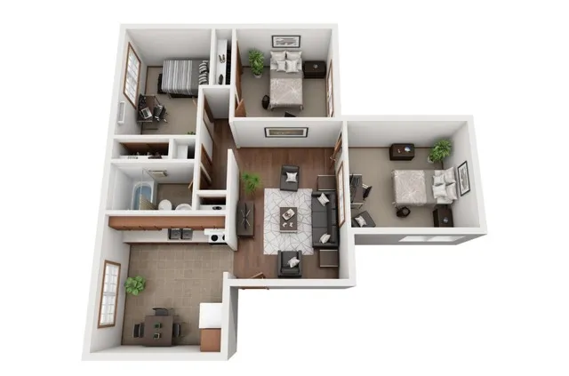 3 Bedroom Floor Plan | South Meadow | Ames, Iowa