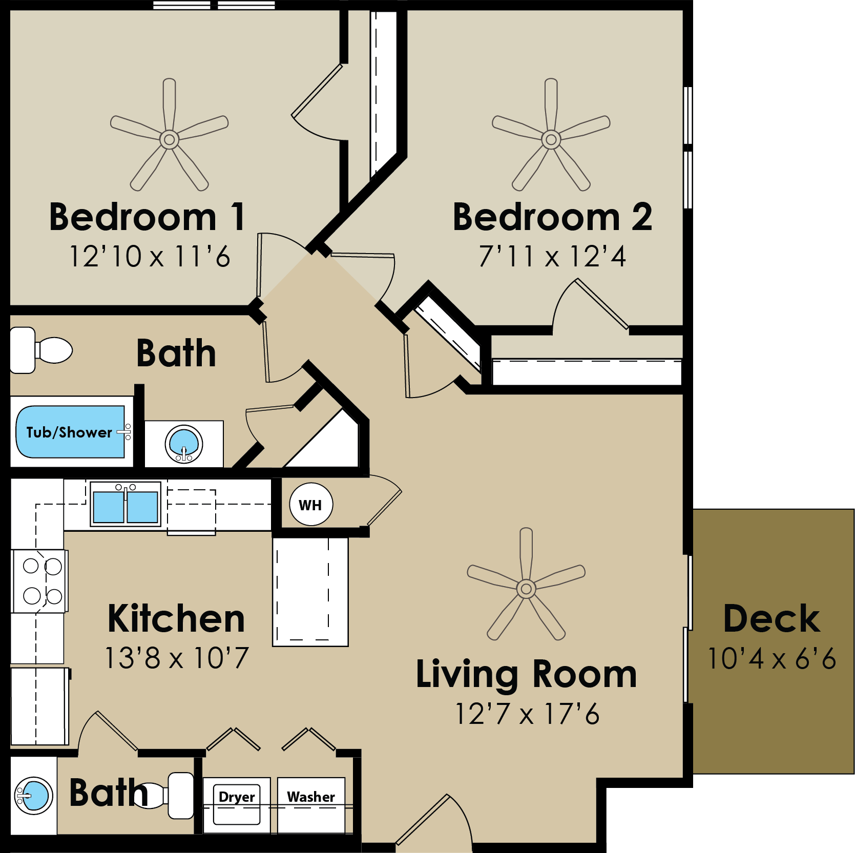 Iris Court 2BR - 1.5BA