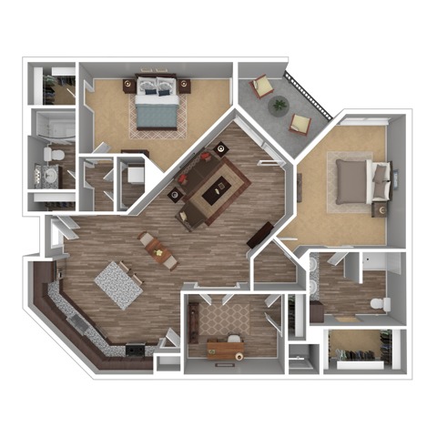2 Bedroom Floor Plan | Attivo Trails Waukee | Waukee, Iowa
