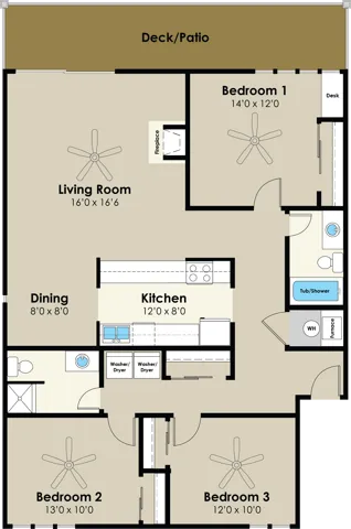 3 Bed 2 Bath
