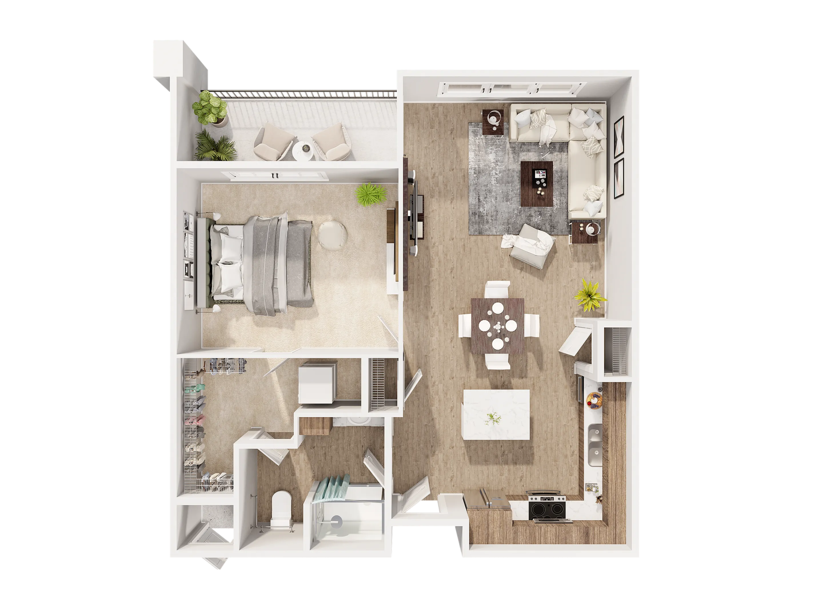1 Bedroom Floor Plan | Attivo Trail Ankeny | Ankeny, Iowa