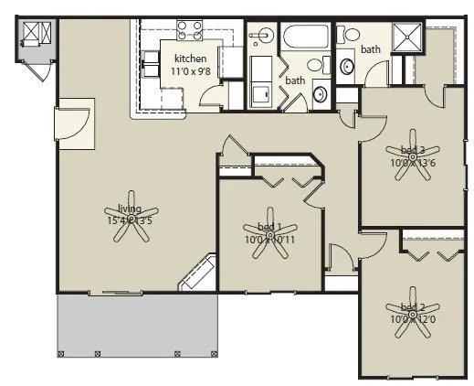 3Bdrm - 3300 Bldg
