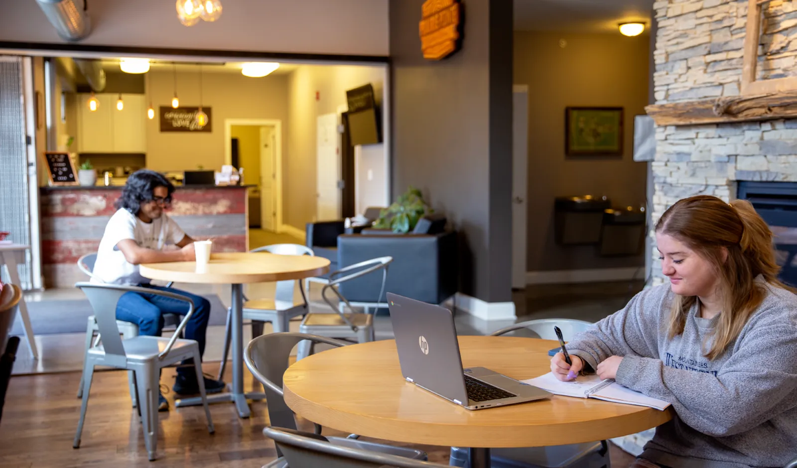Residents Enjoying Coffee in the Morning | Prairie Pointe | Ankeny, Iowa