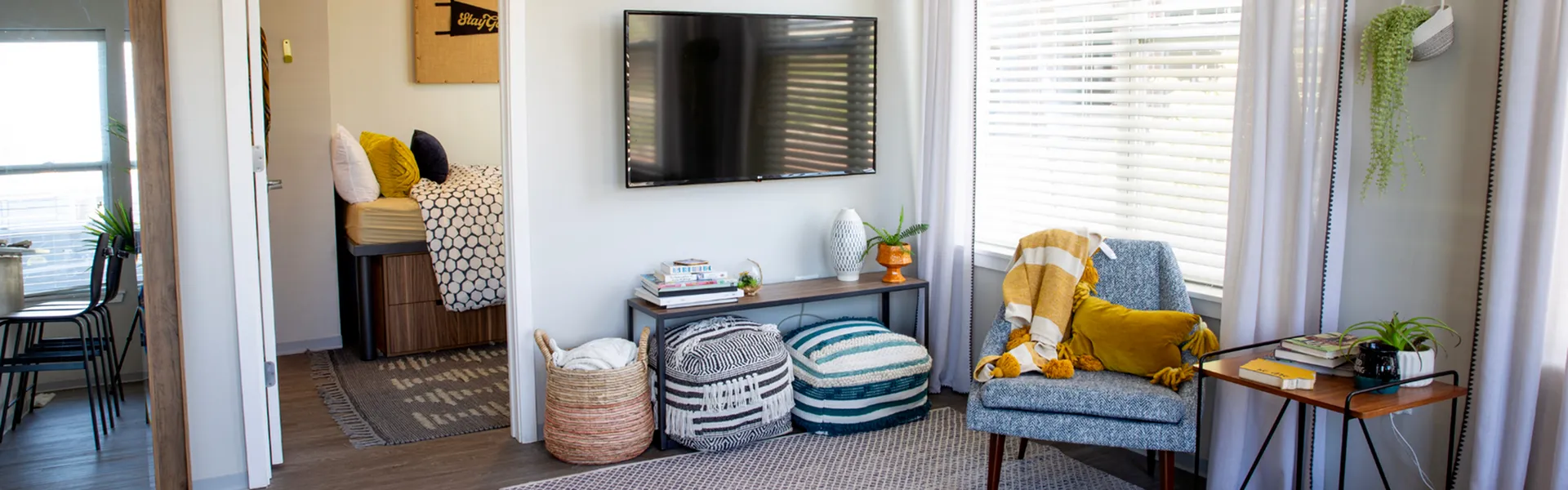 Living Room | The Banks Student Living | Coralville, Iowa