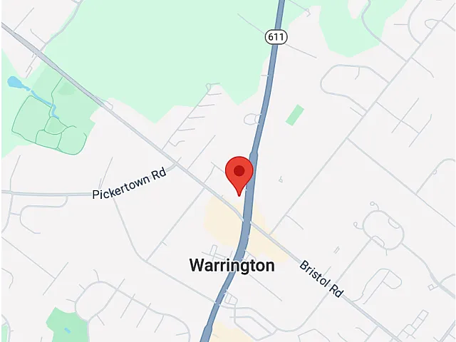 Prime map location pinpointing a vibrant area in Warrington, ideal for your next home.