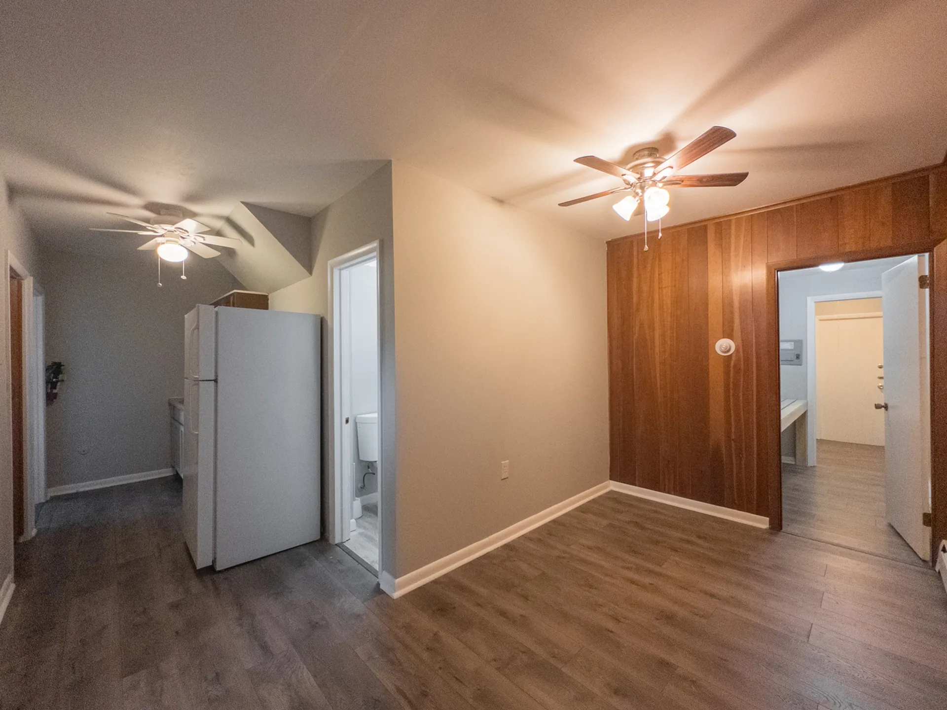 apartment for rent in collegeville, old school charm with renovations, ceiling fans, bright lights, kitchen