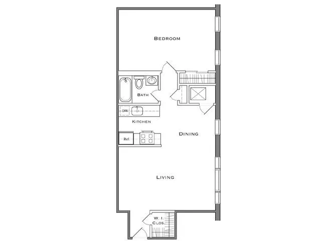 one bedroom floor plan