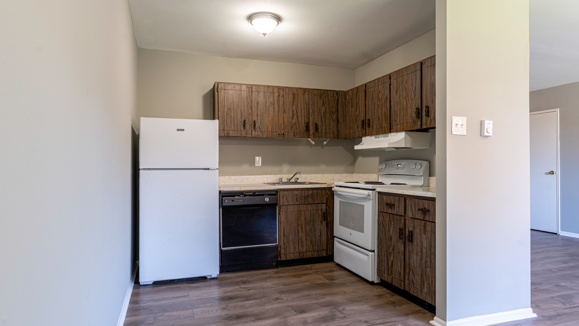 kitchen with appliances and cabinets
