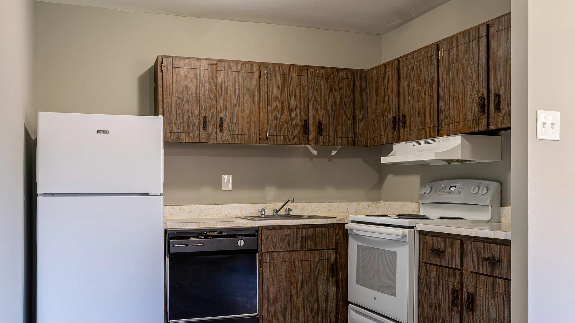 kitchen with appliances and cabinets