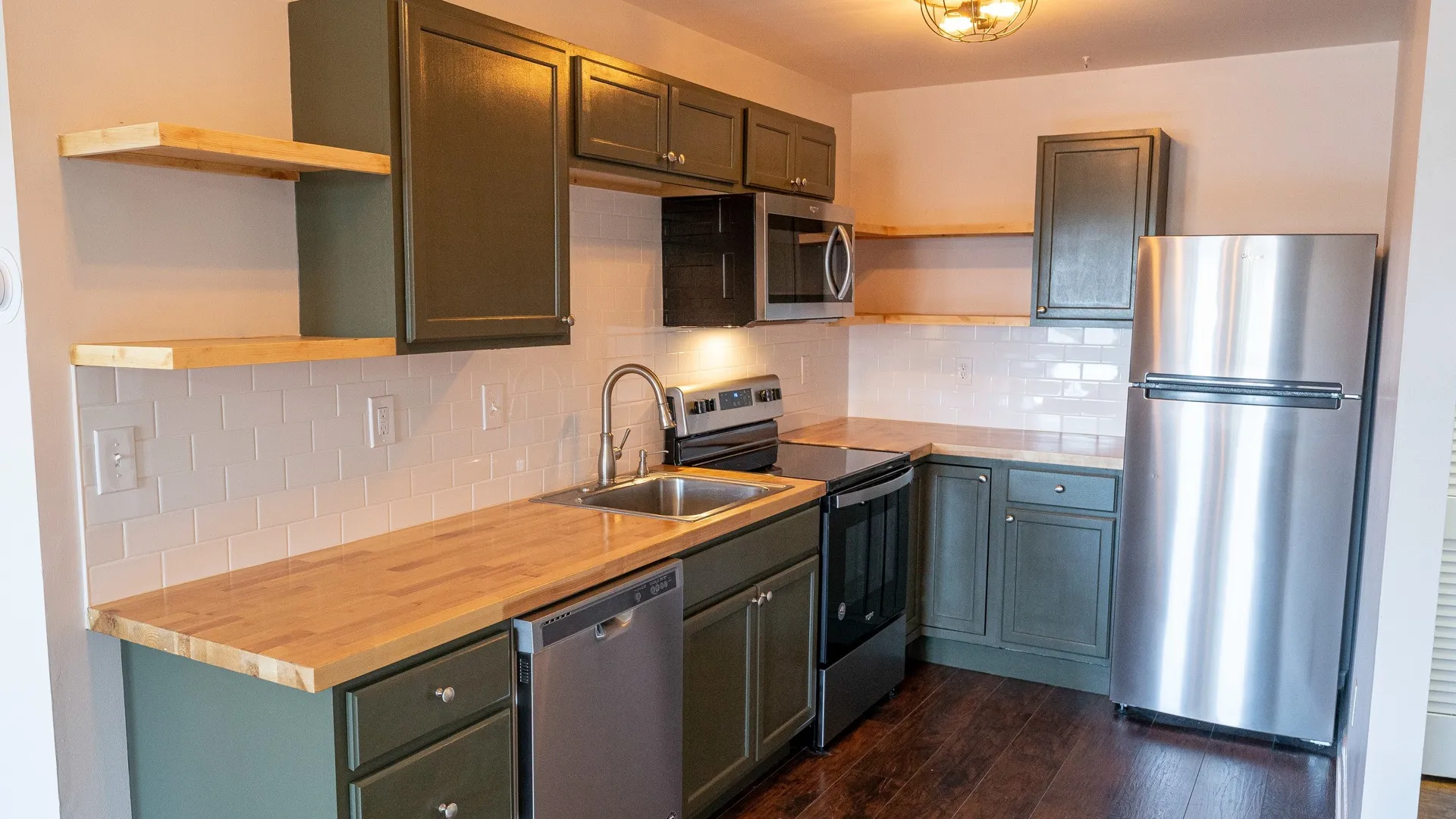 modern kitchen with lots of storage