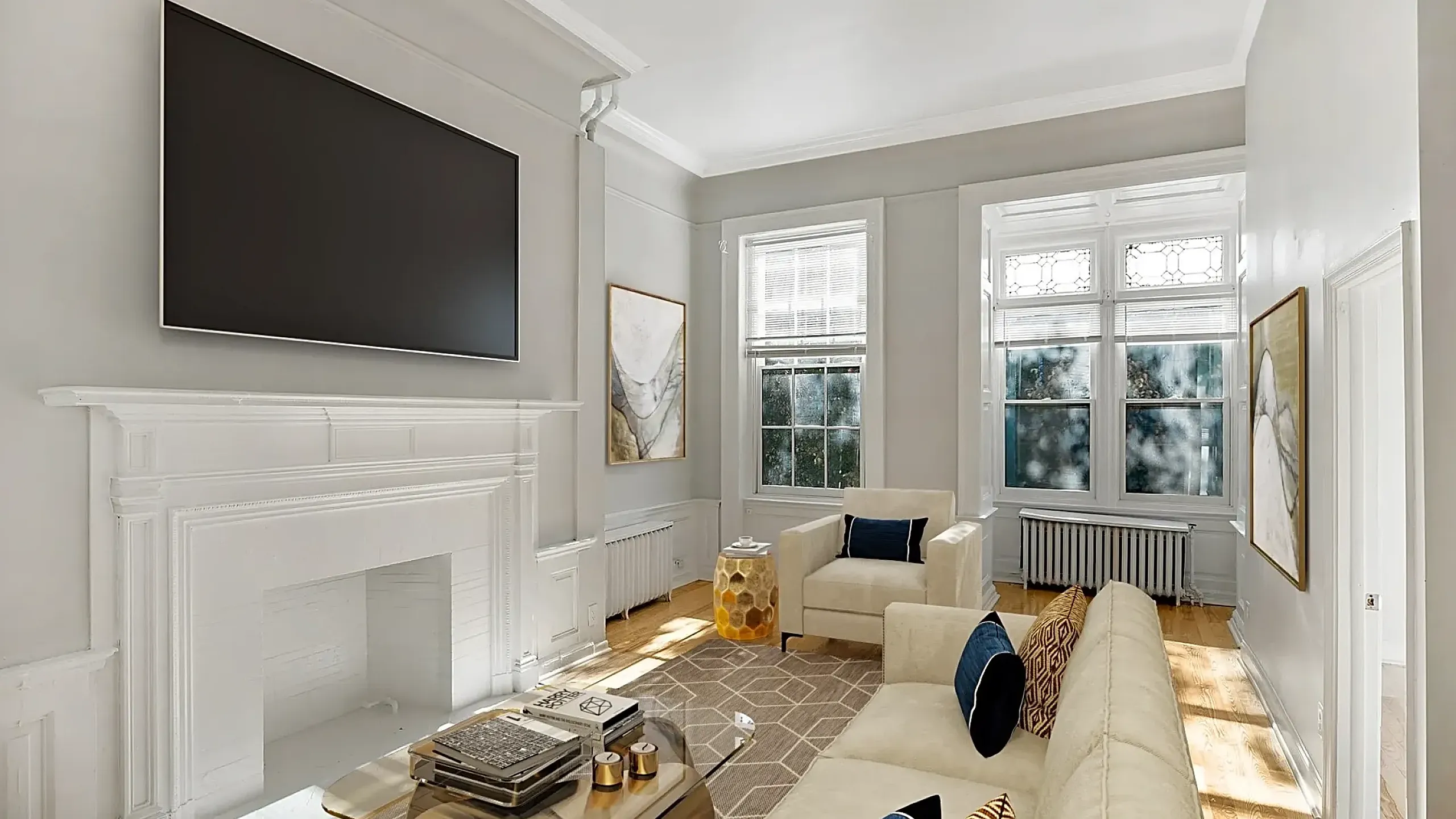 beautifully lit furnished apartment
