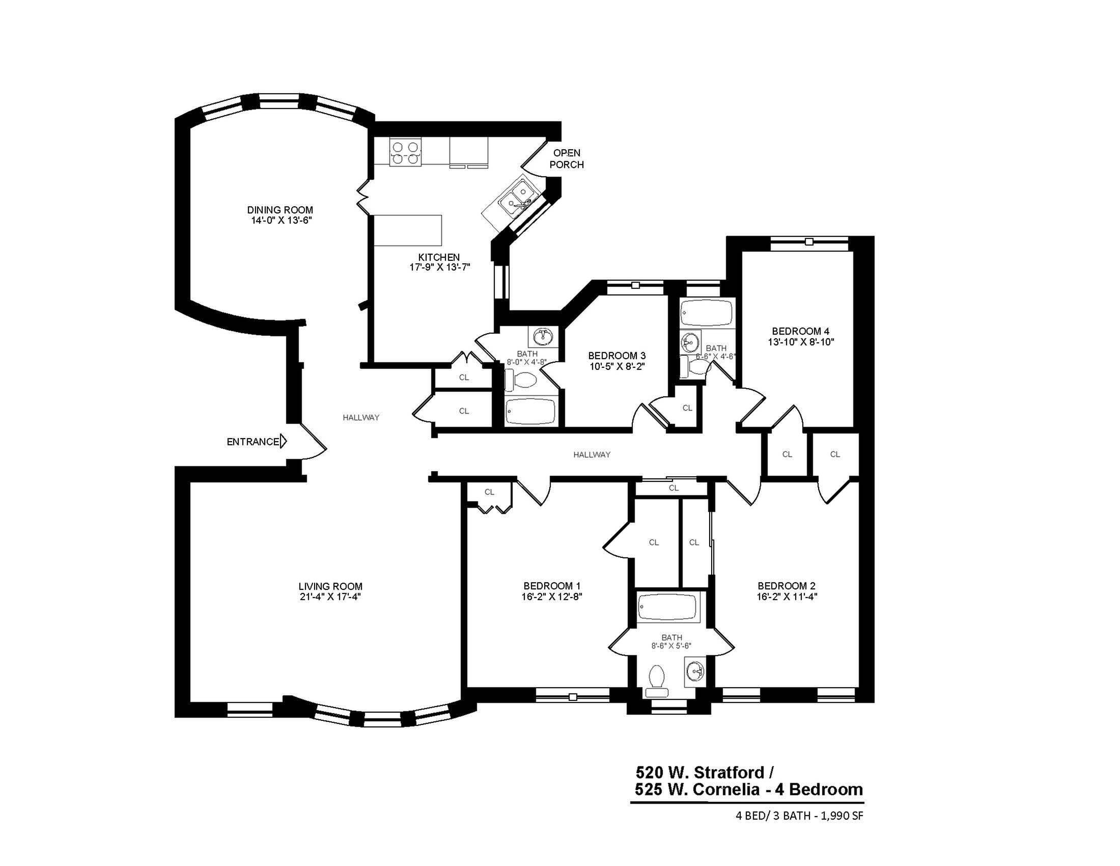 Studio 4 Bed Apartments Check Availability 520 W. Stratford Place