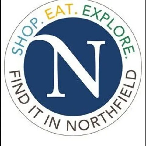 Round Shop Eat Explore Northfield Village logo.