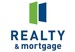 Realty and mortgage company blue and green logo
