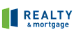realty and mortgage blue and green logo