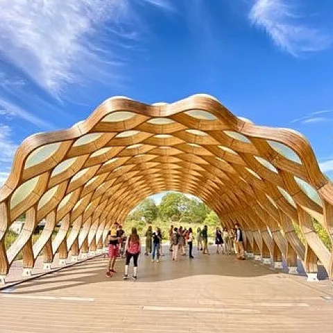 The Pavilion at the Lincoln Park Zoo Nature Boardwalk.