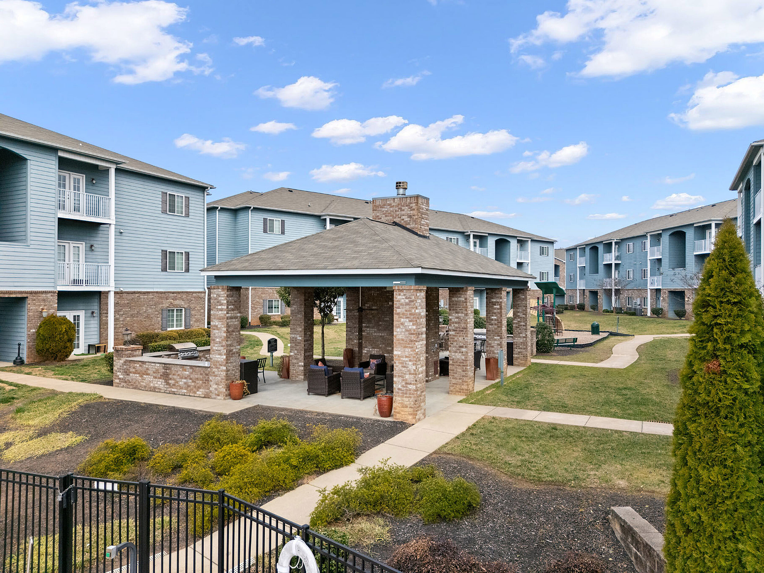 view of the outdoor lounge