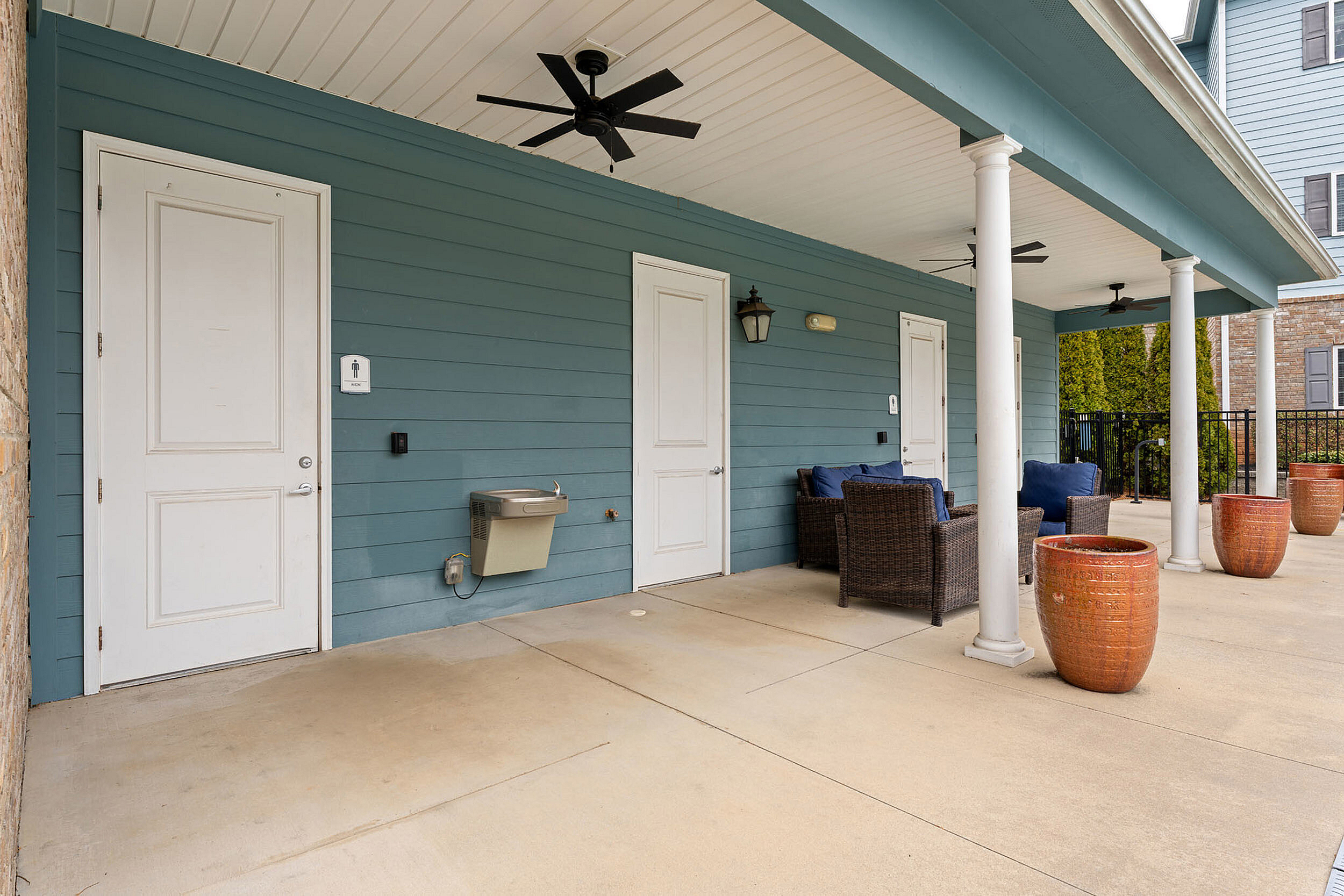 porch of the clubhouse