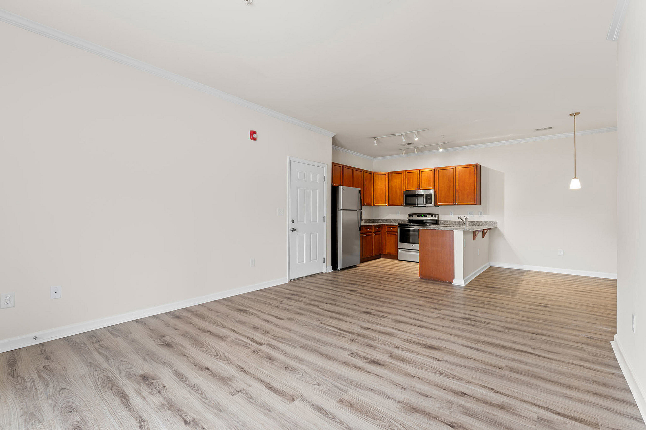 open kitchen and living room