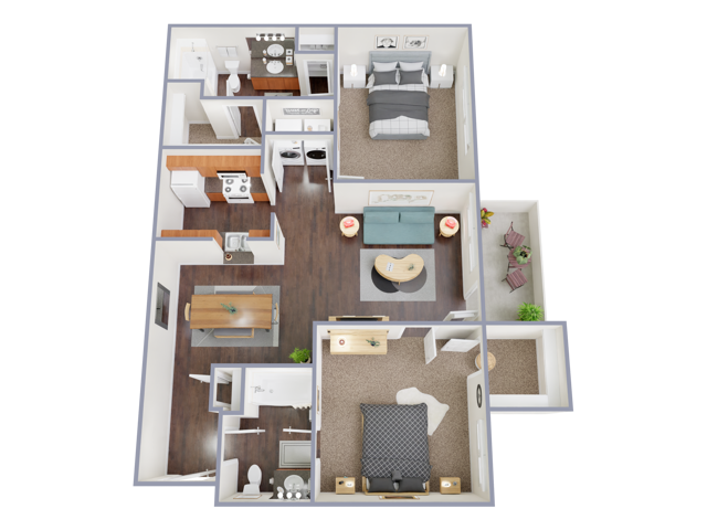 2 Bedroom Floorplan