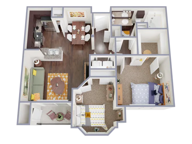 A480 Floorplan: 1 Bedroom, 1 Bathroom