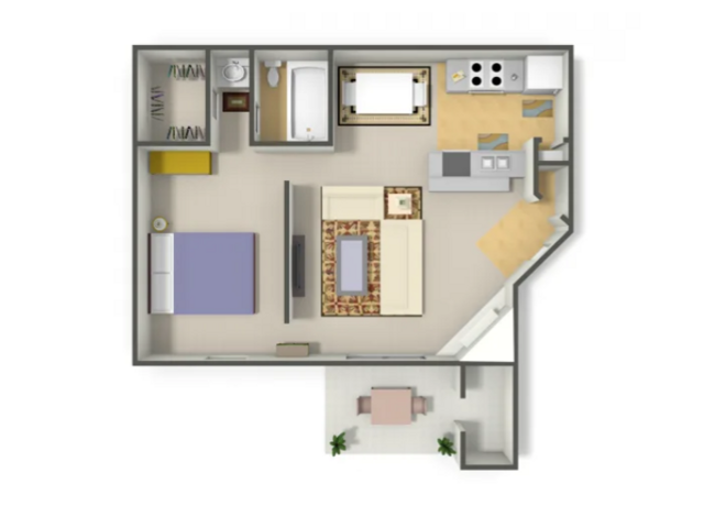 E1 Floorplan: Studio