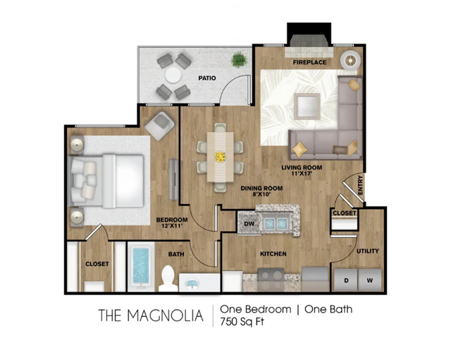 1 Bedroom, 1 Bathroom