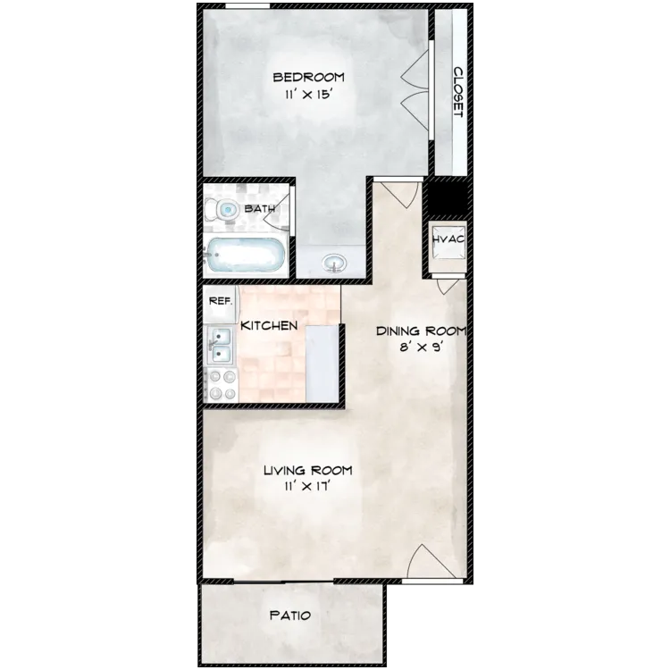1 Bedroom Floor Plan