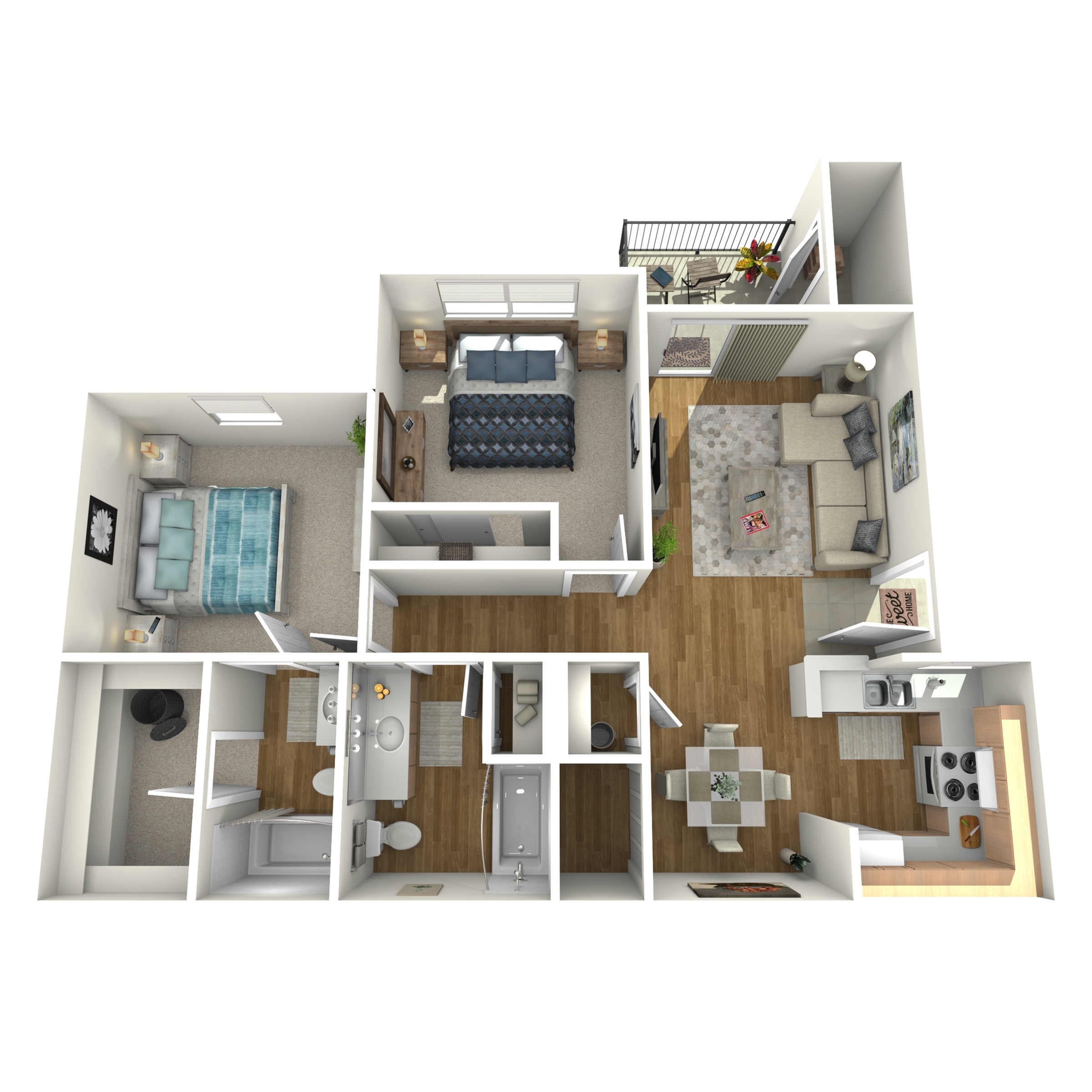 2 Bedroom Floor Plan