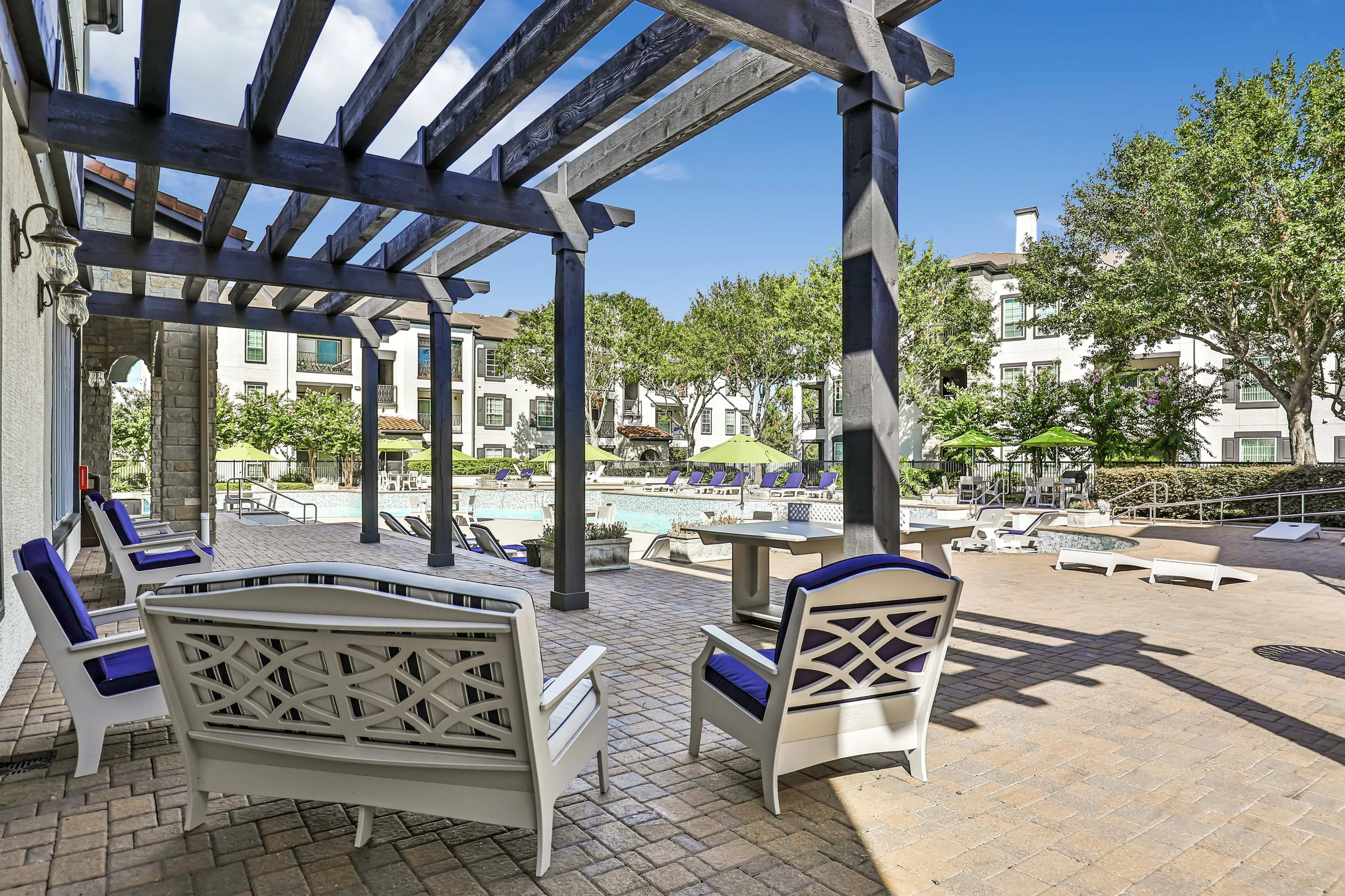 outdoor lounge space