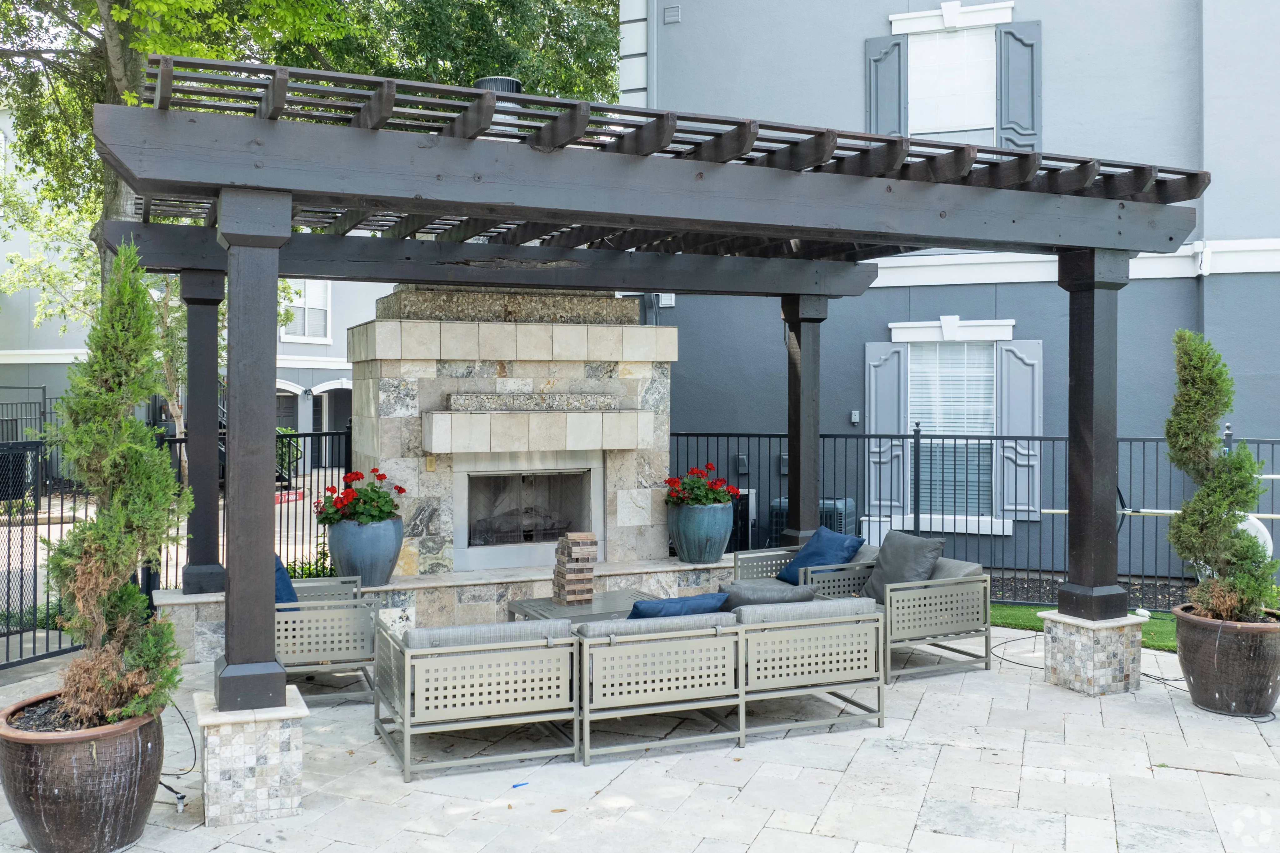 Firepit with lounge seating