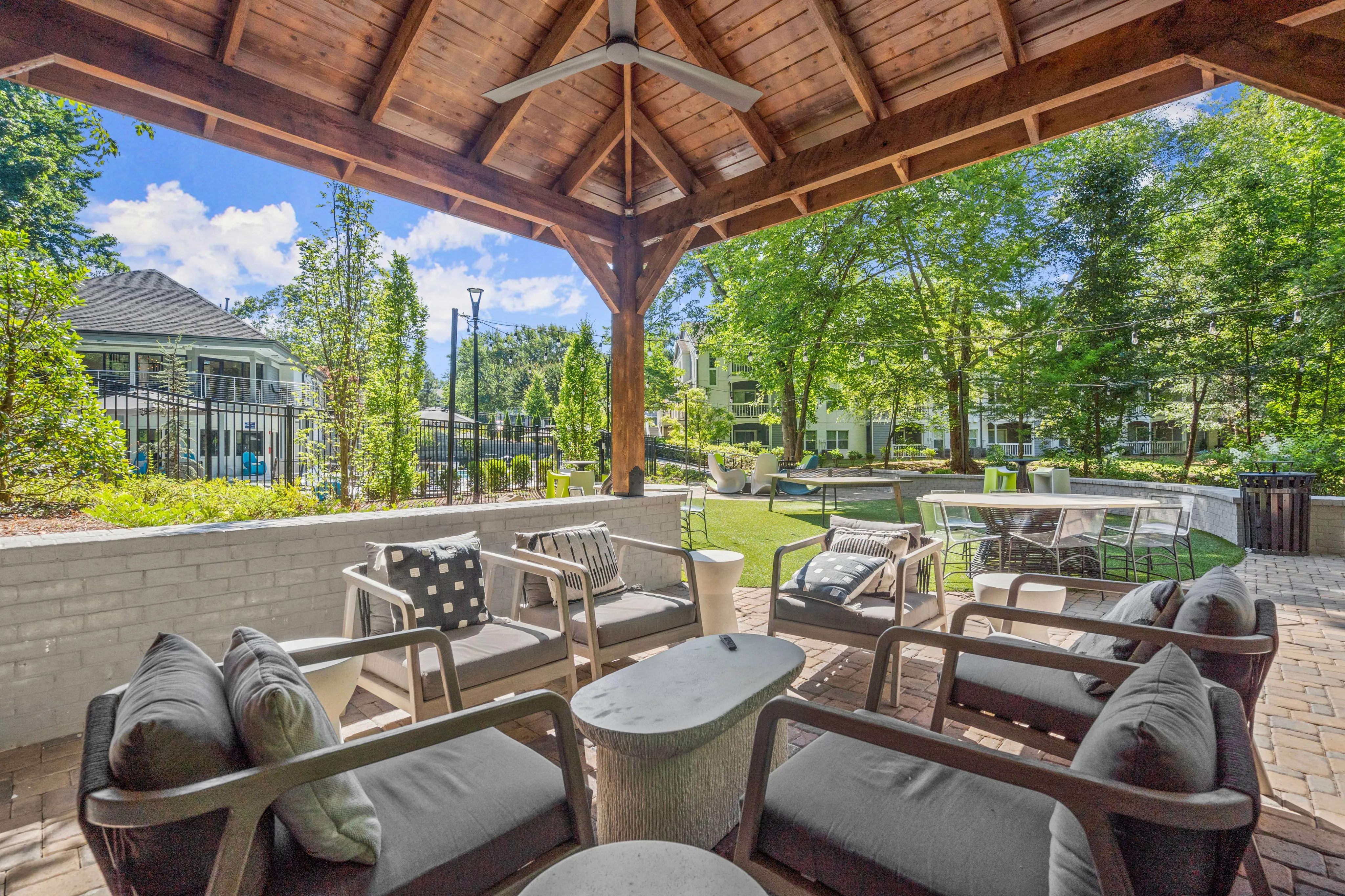 outdoor picnic and grill area