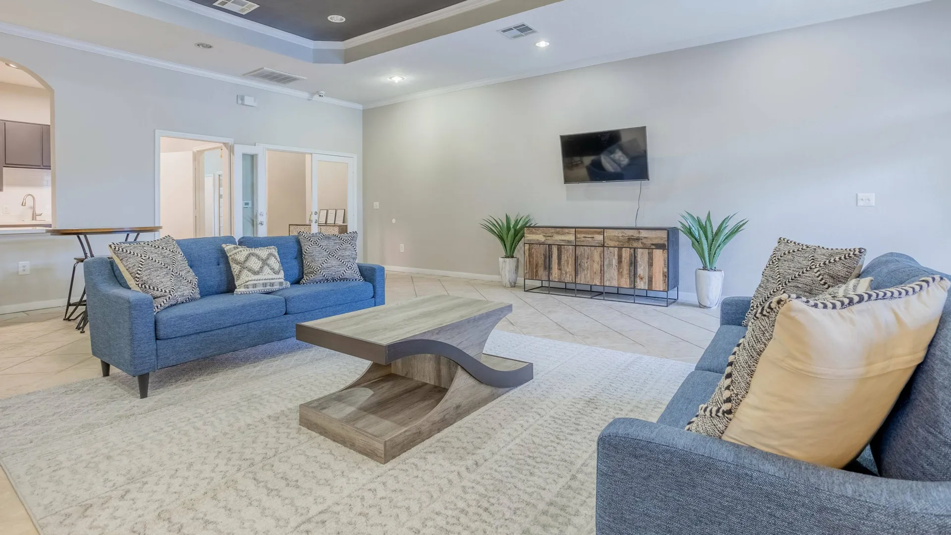 spacious and modern clubhouse
