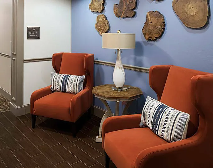 chairs in the hallway