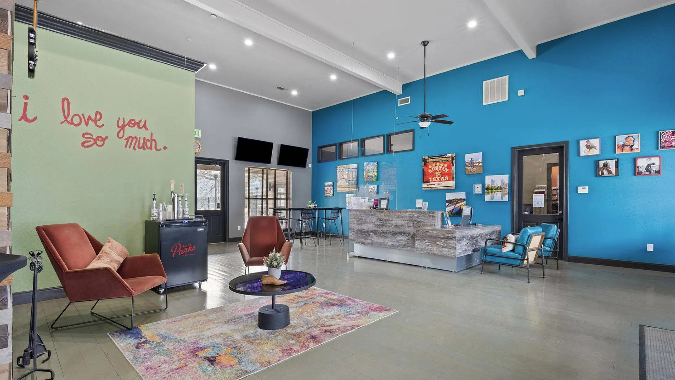 stylish leasing office