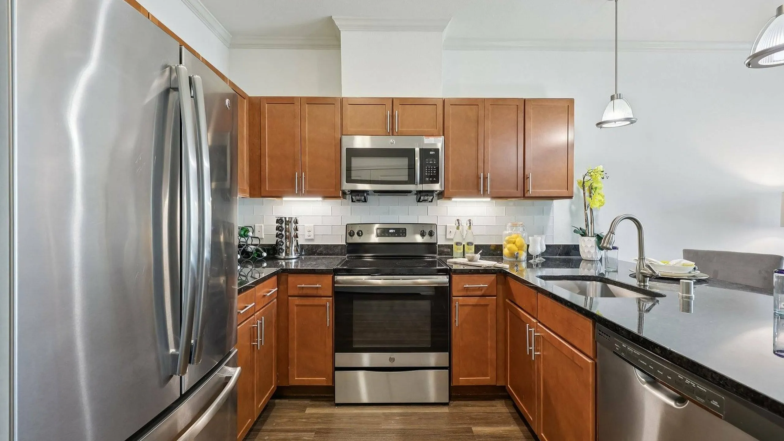 State of the art stainless steel kitchen