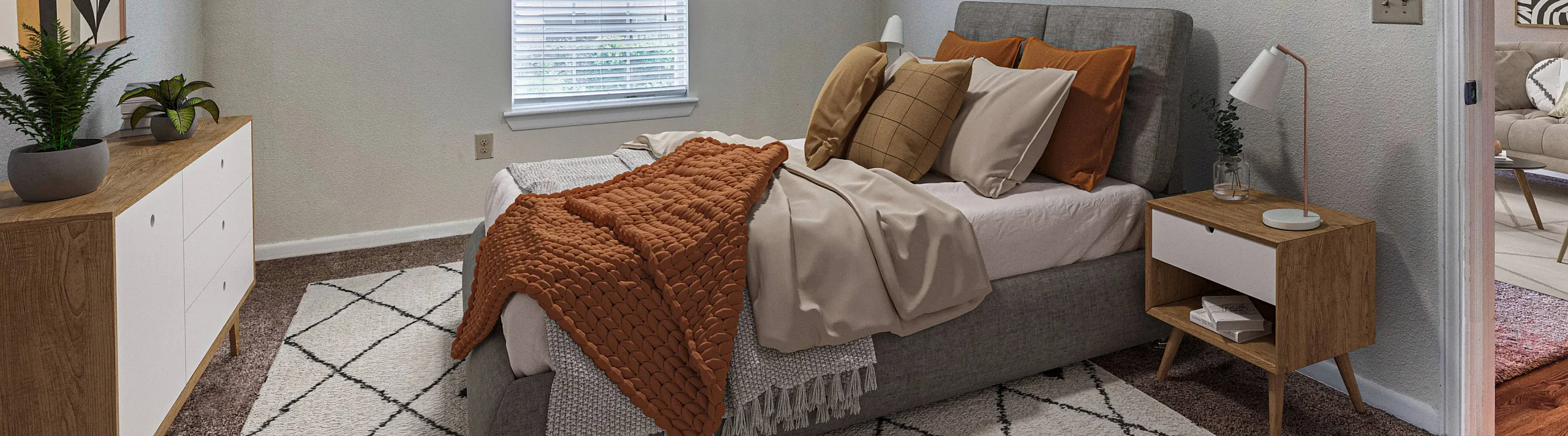 spacious bedroom