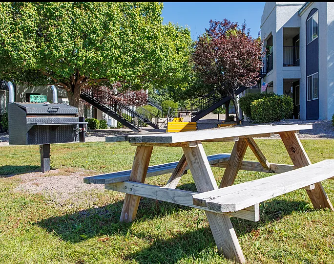 outdoor grill with picnic area