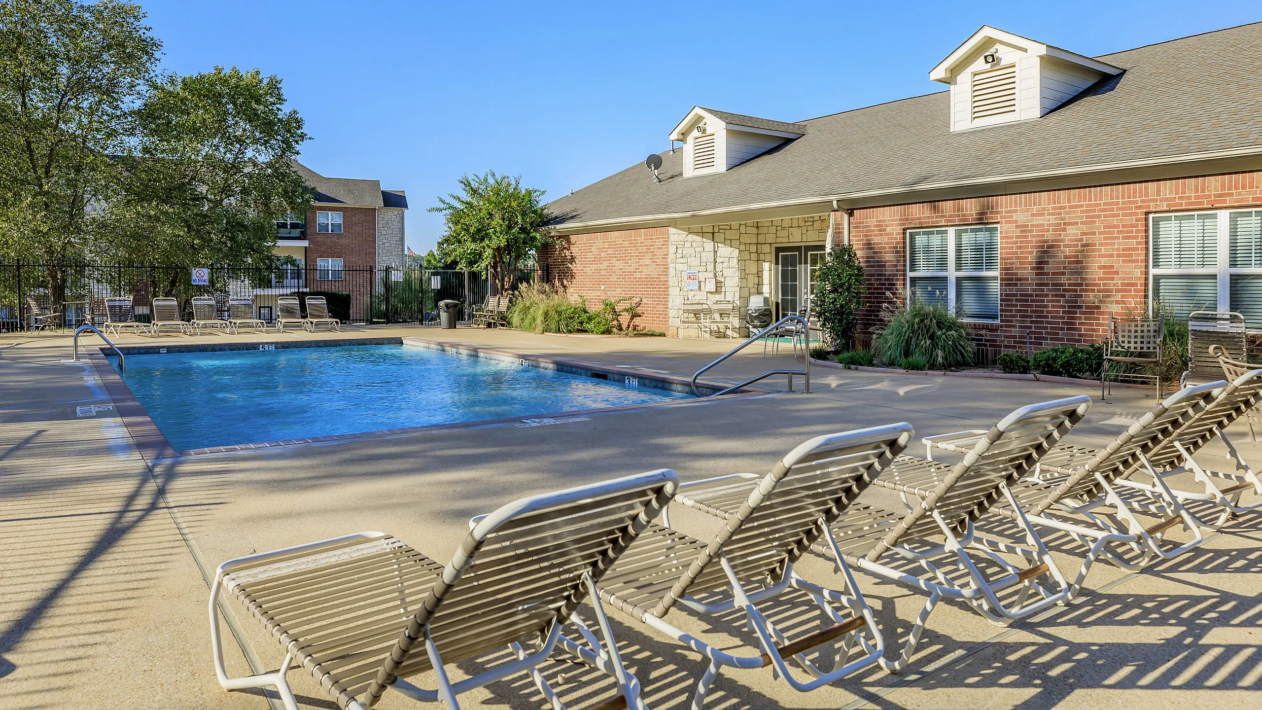 lounge seating beside the pool