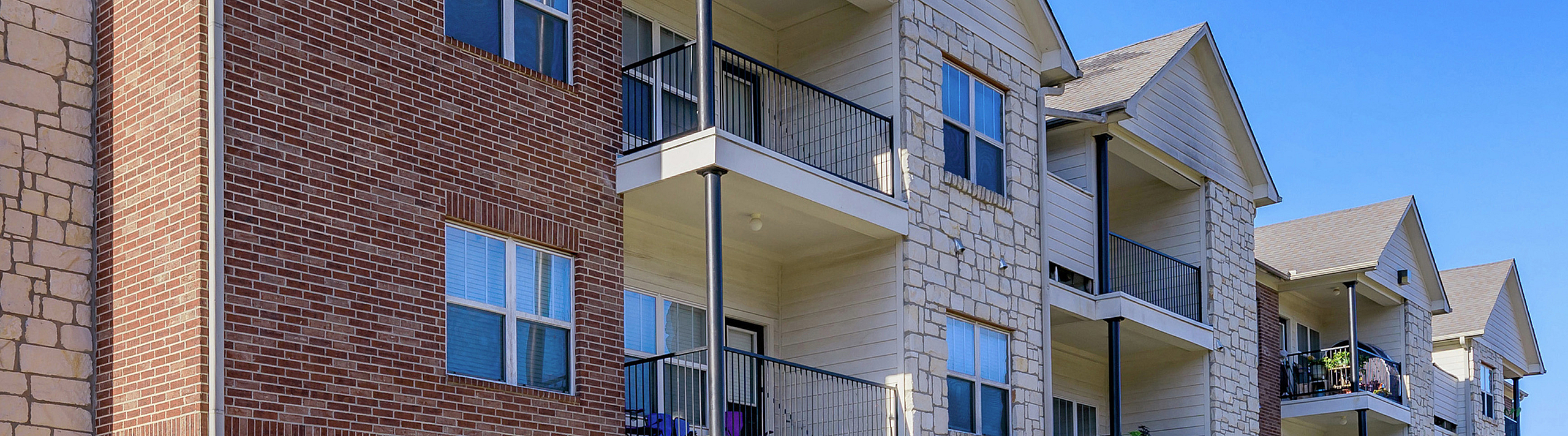 brick apartment buildings
