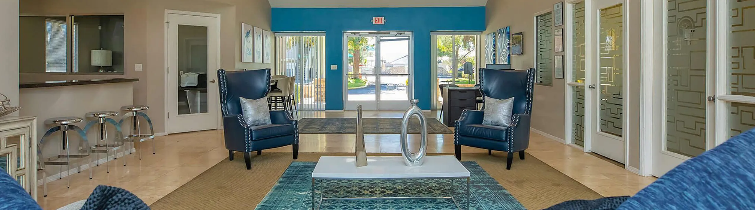 leasing office with lounge seating