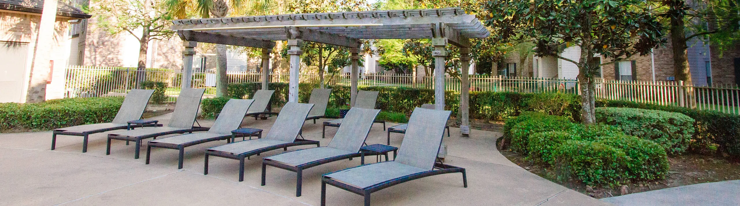 lounge seating beside the pool