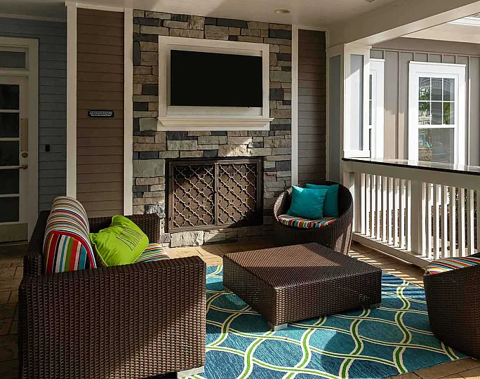 outdoor patio hangout space