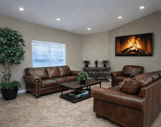 seating in the clubhouse