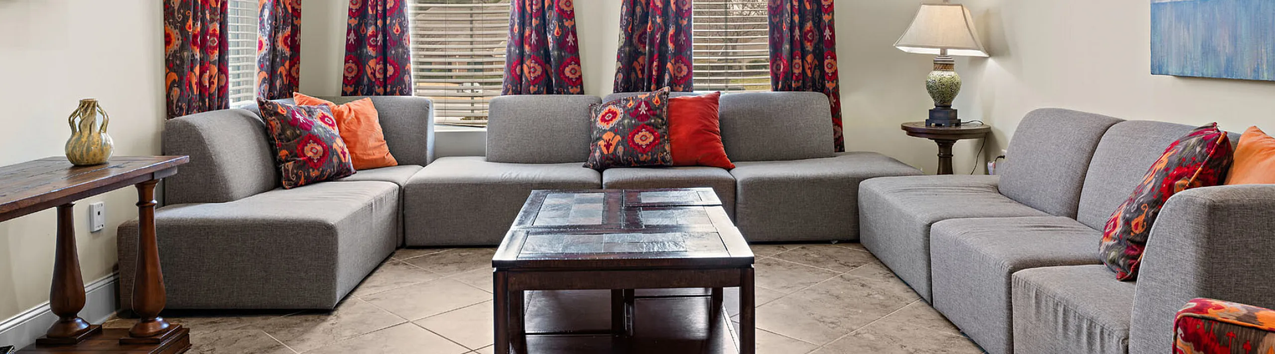 cozy seating in the clubhouse